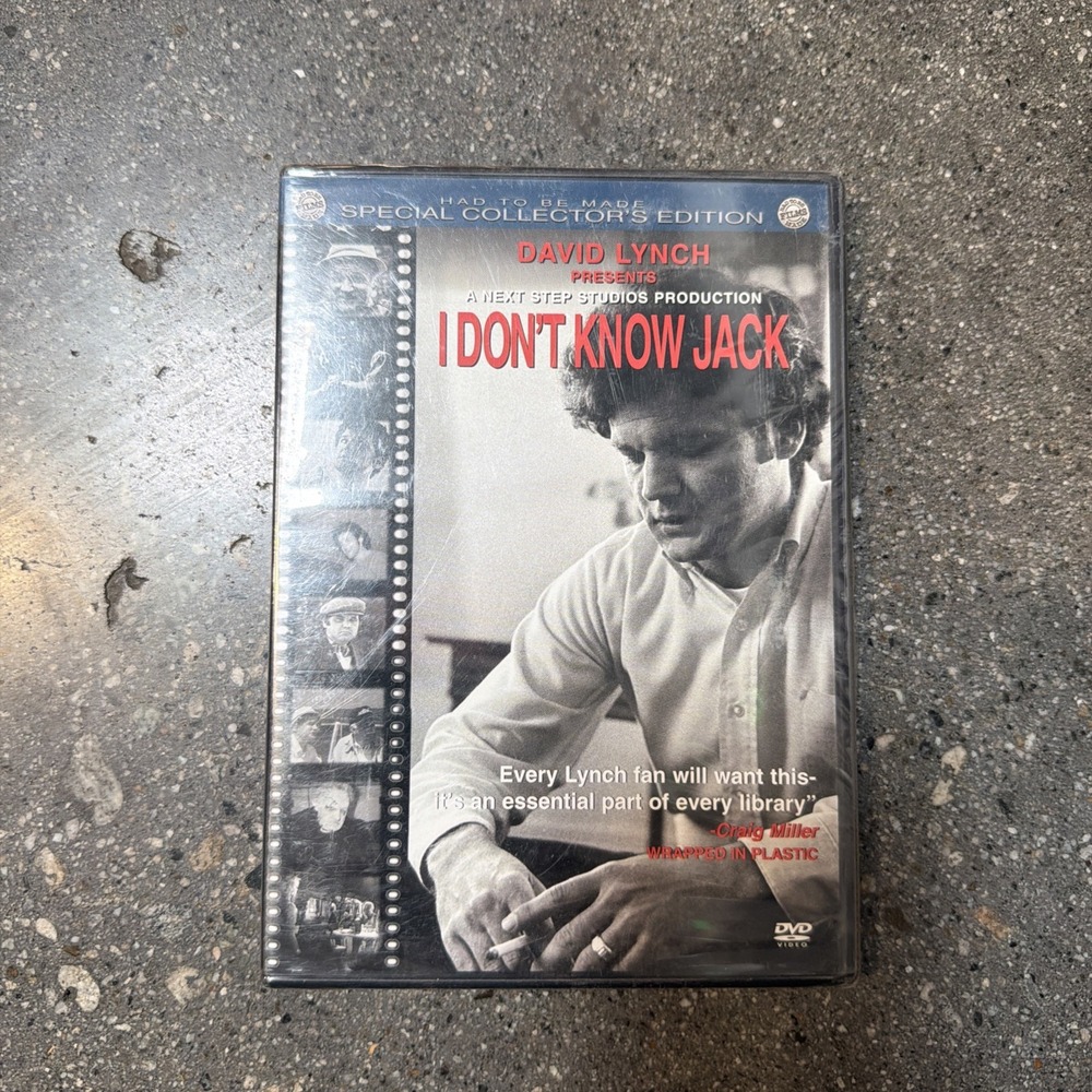 I Don't Know Jack DVD Jack Nance David Lynch Eraserhead Dennis Hopper 2002 Mint